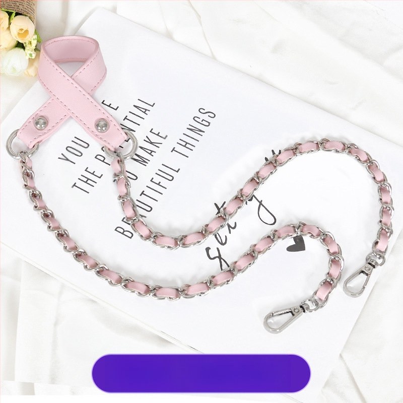 Чанта през рамо с PU кожа и метална верига — за малка чантичка crossbody, Пролет 2024, Функция: Други