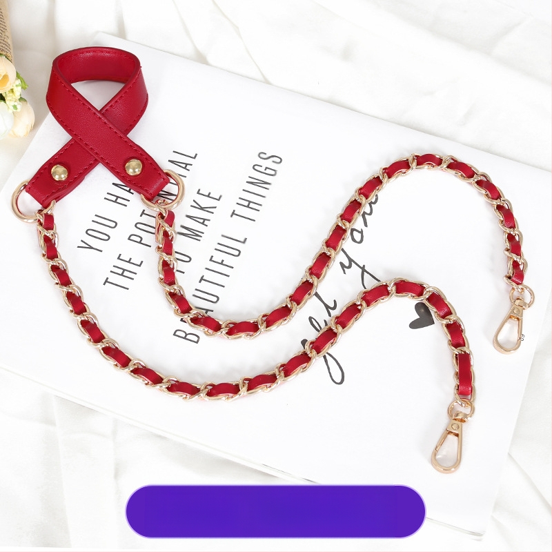 Чанта през рамо с PU кожа и метална верига — за малка чантичка crossbody, Пролет 2024, Функция: Други