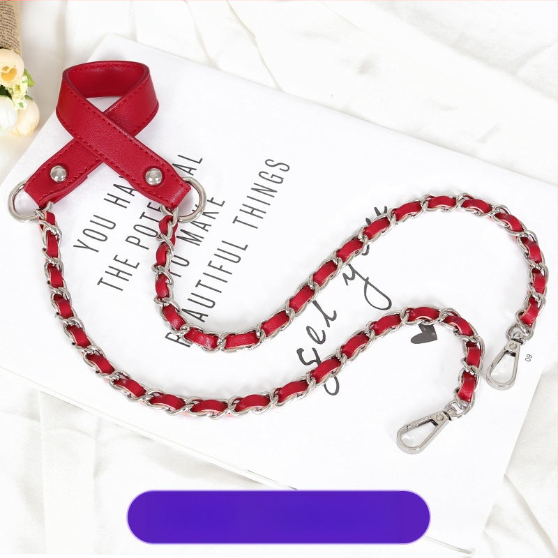 Чанта през рамо с PU кожа и метална верига — за малка чантичка crossbody, Пролет 2024, Функция: Други