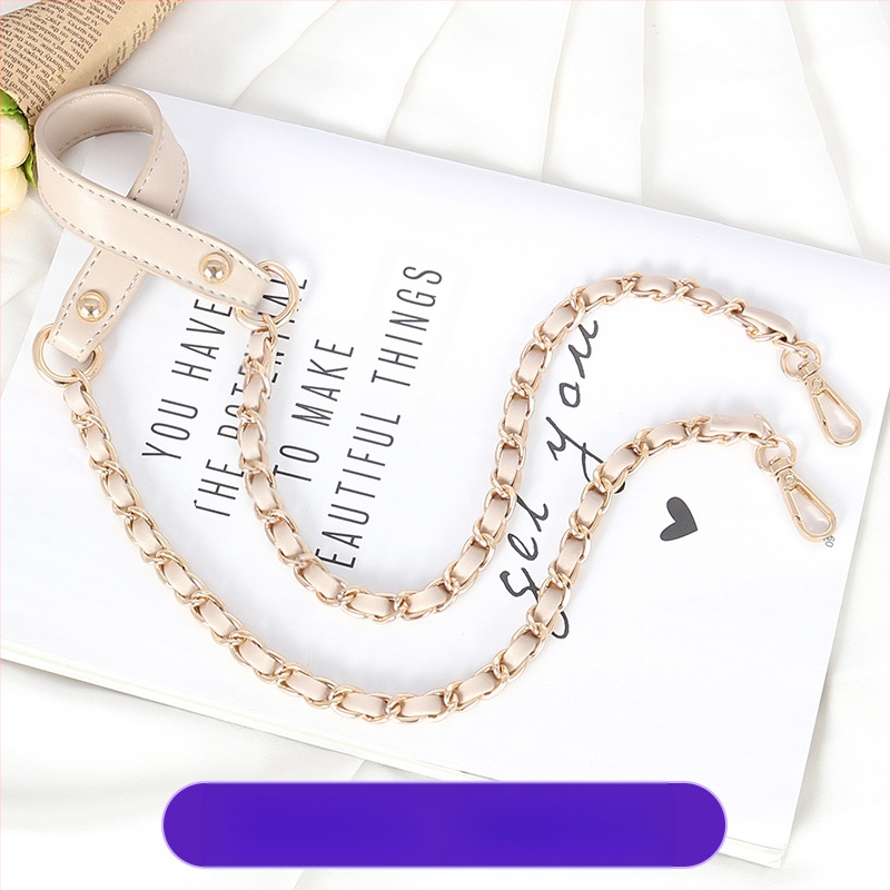 Чанта през рамо с PU кожа и метална верига — за малка чантичка crossbody, Пролет 2024, Функция: Други