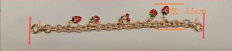 Ремък за рамо на чанта с цветен модел — цинкова сплав, свеж и сладък стил, лято 2024