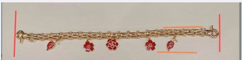 Ремък за рамо на чанта с цветен модел — цинкова сплав, свеж и сладък стил, лято 2024