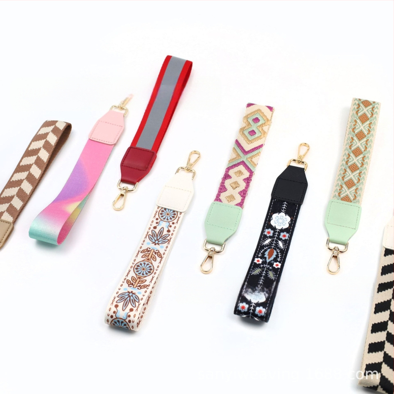 Bretea pentru telefon cu inserție pentru portofel, curea decorativă ultra-ușoară, poliester, model geometric, curea de umăr
