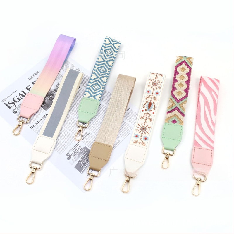Bretea pentru telefon cu inserție pentru portofel, curea decorativă ultra-ușoară, poliester, model geometric, curea de umăr