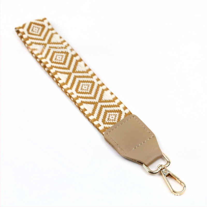 Bretea pentru telefon cu inserție pentru portofel, curea decorativă ultra-ușoară, poliester, model geometric, curea de umăr