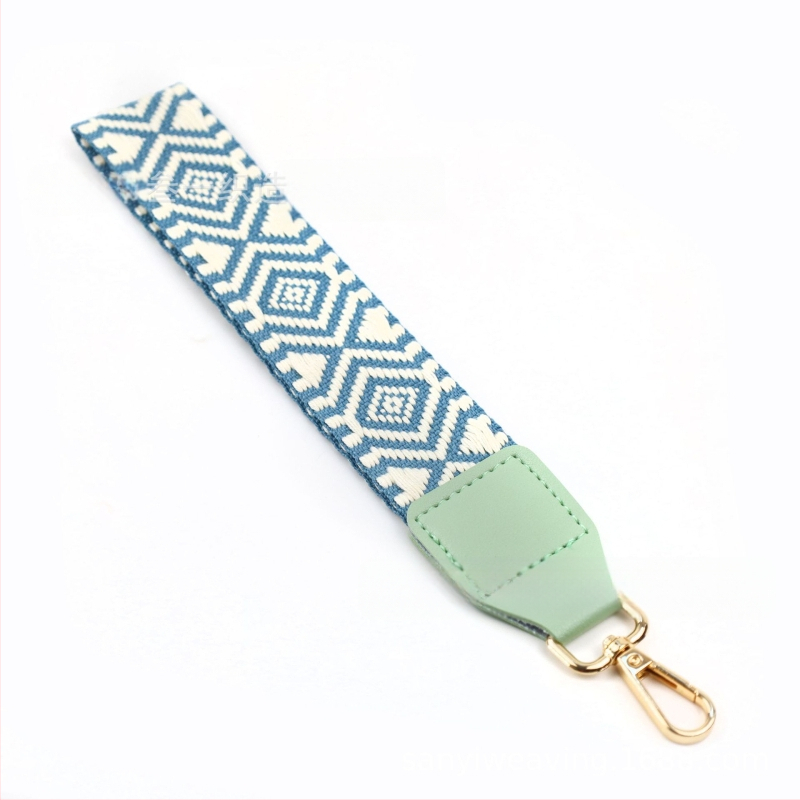 Bretea pentru telefon cu inserție pentru portofel, curea decorativă ultra-ușoară, poliester, model geometric, curea de umăr