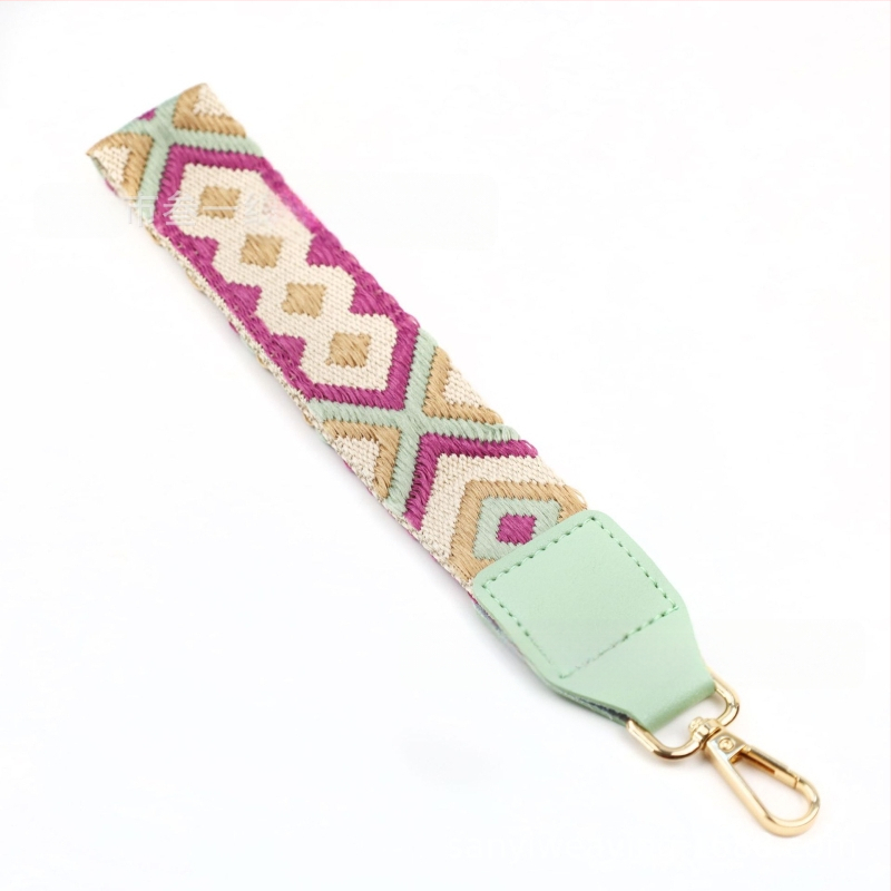 Bretea pentru telefon cu inserție pentru portofel, curea decorativă ultra-ușoară, poliester, model geometric, curea de umăr