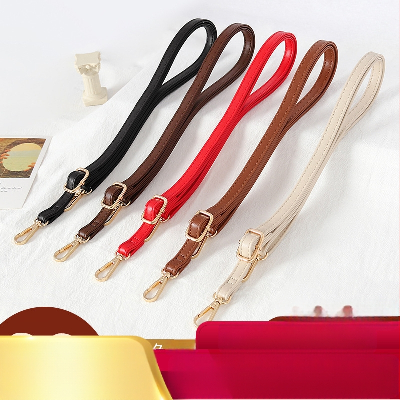 Презрамка за чанти, регулируема, PU кожа, тънък дизайн, за малки чанти, стил градска простота