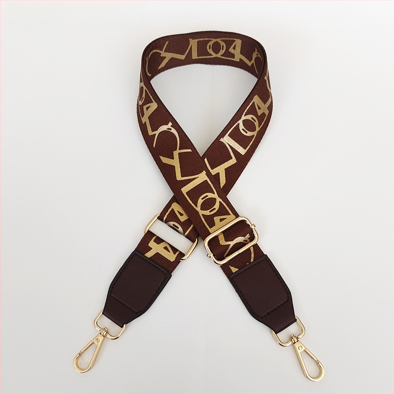 Презрамка за чанта с принт на райета, регулируема за рамо/кръстосано носене — полиестер, марка Langrong, лято 2024, намалява натоварването, устойчивост на износване