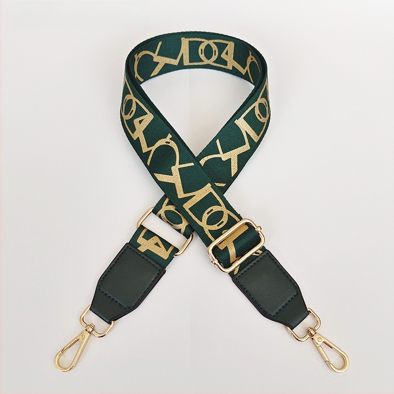 Презрамка за чанта с принт на райета, регулируема за рамо/кръстосано носене — полиестер, марка Langrong, лято 2024, намалява натоварването, устойчивост на износване