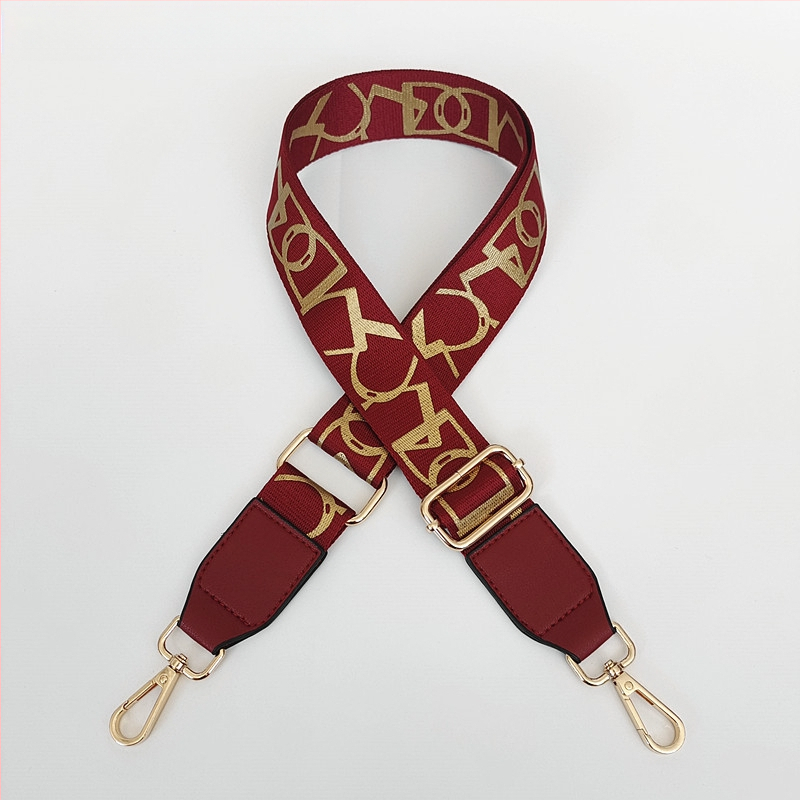 Презрамка за чанта с принт на райета, регулируема за рамо/кръстосано носене — полиестер, марка Langrong, лято 2024, намалява натоварването, устойчивост на износване