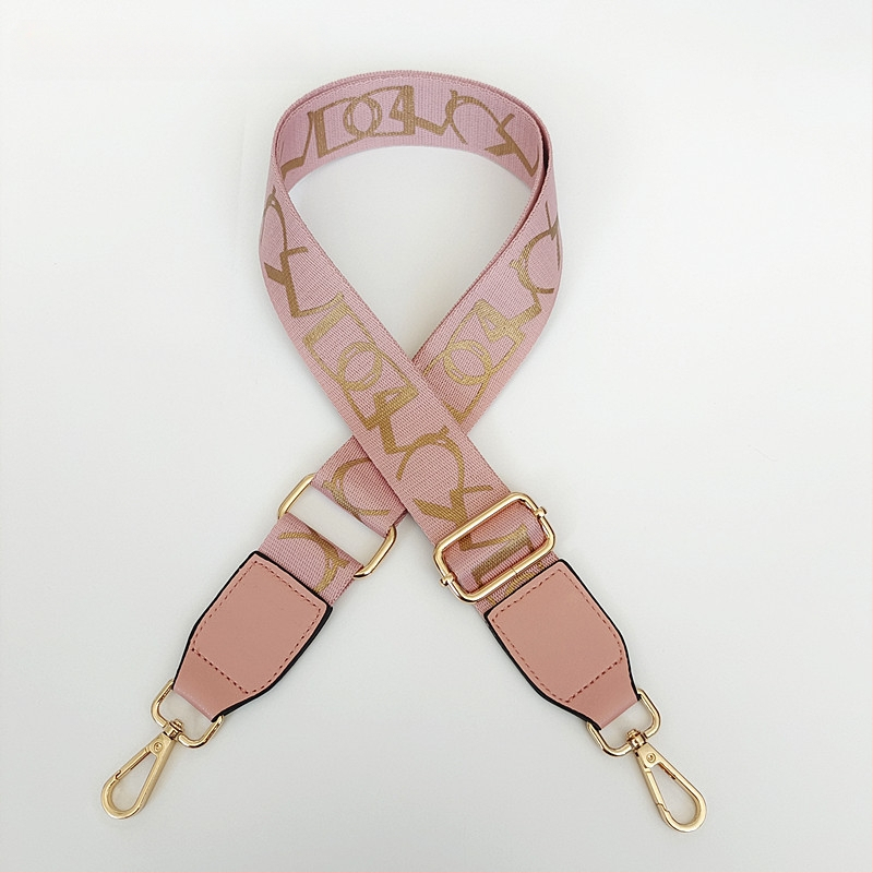 Презрамка за чанта с принт на райета, регулируема за рамо/кръстосано носене — полиестер, марка Langrong, лято 2024, намалява натоварването, устойчивост на износване