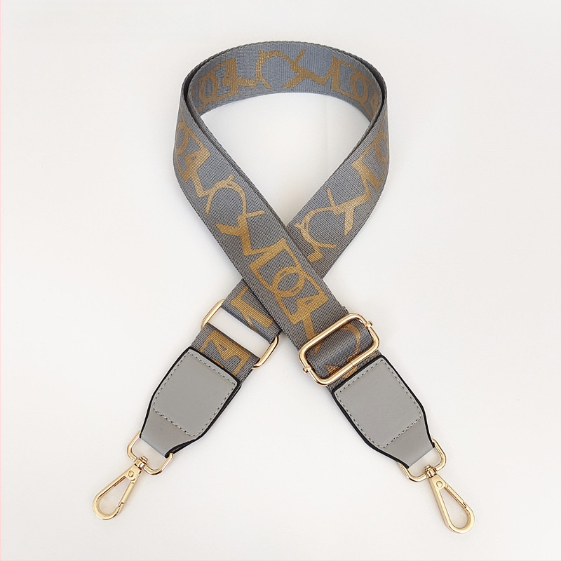 Презрамка за чанта с принт на райета, регулируема за рамо/кръстосано носене — полиестер, марка Langrong, лято 2024, намалява натоварването, устойчивост на износване