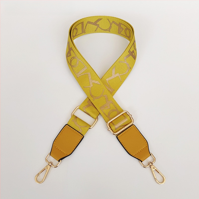 Презрамка за чанта с принт на райета, регулируема за рамо/кръстосано носене — полиестер, марка Langrong, лято 2024, намалява натоварването, устойчивост на износване