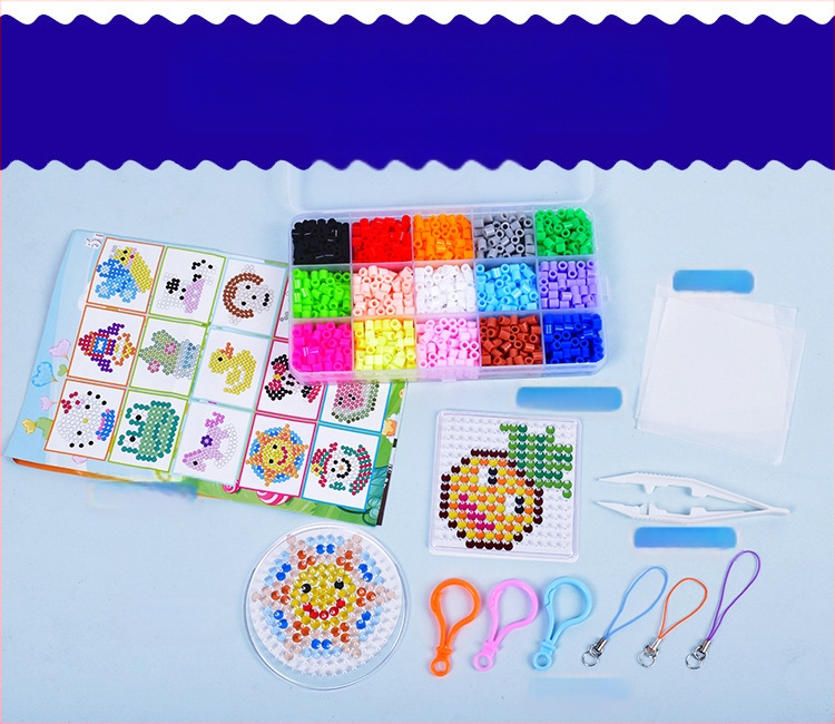 DIY Hama gyöngy EVA készlet a sík puzzlehez — testreszabható betűs gyöngyök (7–14 év)