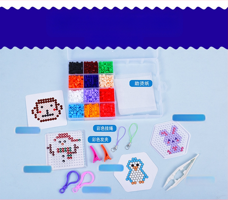 DIY Hama gyöngy EVA készlet a sík puzzlehez — testreszabható betűs gyöngyök (7–14 év)