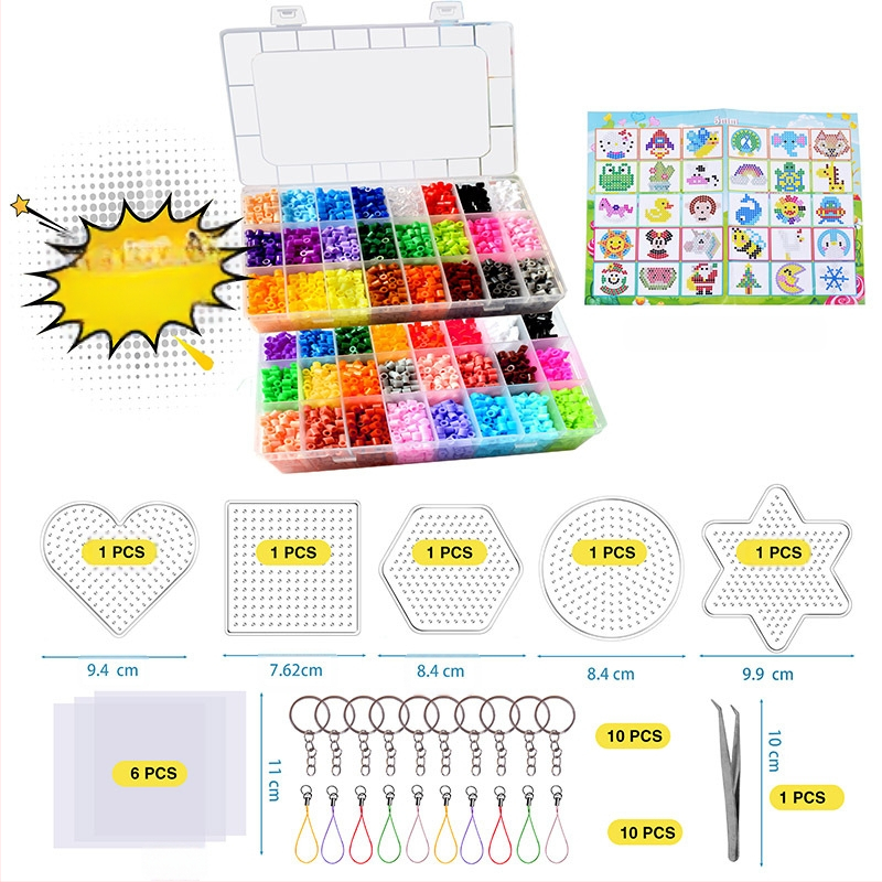 DIY Hama gyöngy EVA készlet a sík puzzlehez — testreszabható betűs gyöngyök (7–14 év)