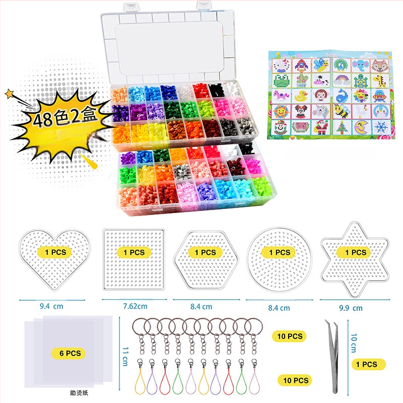 DIY Hama gyöngy EVA készlet a sík puzzlehez — testreszabható betűs gyöngyök (7–14 év)