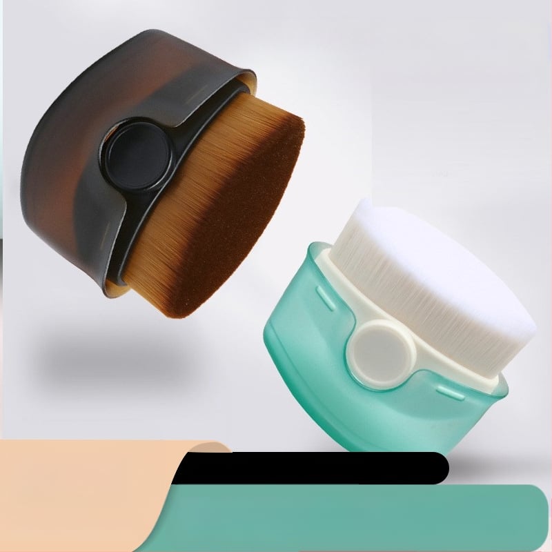 Anzini Hordozható alapozó és maszk ecset, puha szintetikus sörtékkel, műanyag nyél, dobozos csomagolás, 1 db