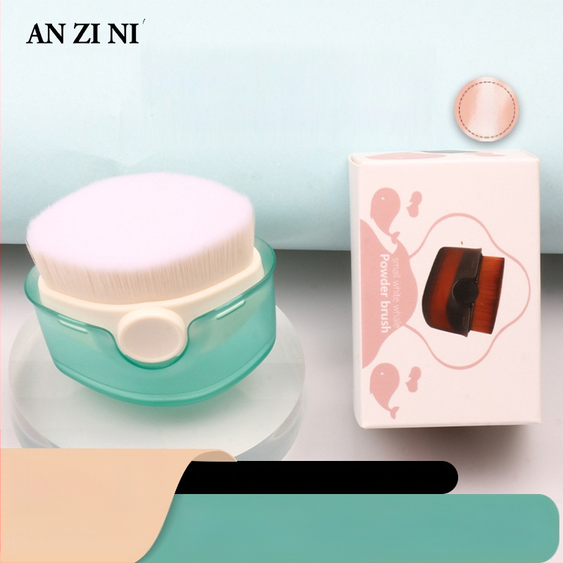 Anzini Hordozható alapozó és maszk ecset, puha szintetikus sörtékkel, műanyag nyél, dobozos csomagolás, 1 db