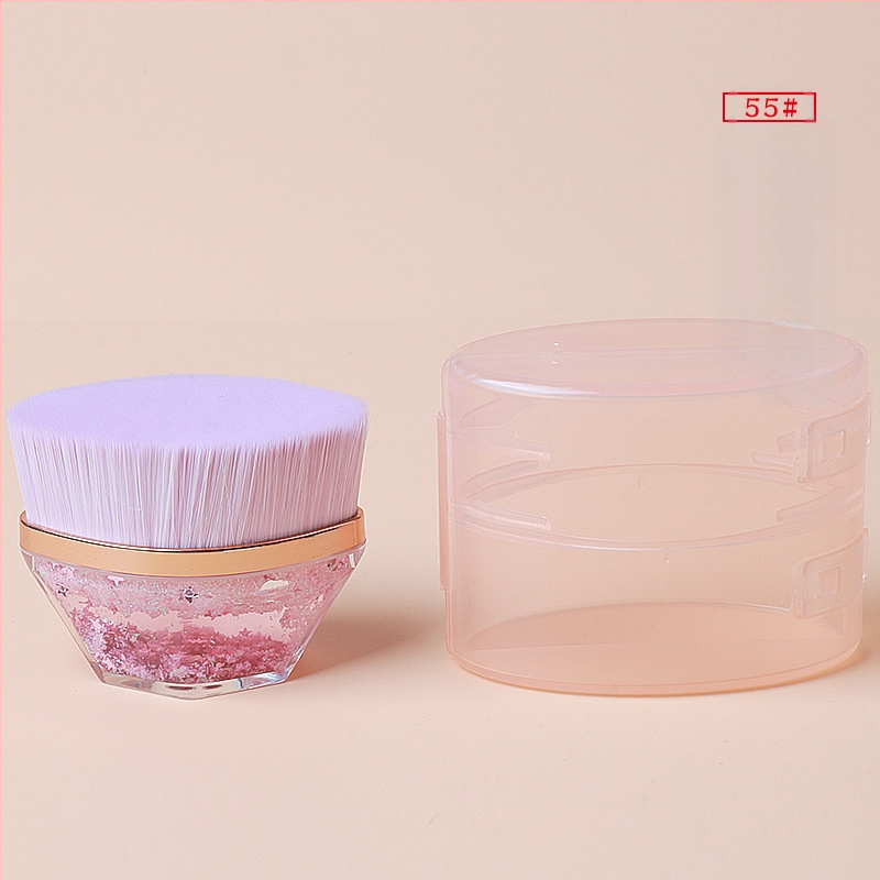 Anzini Hordozható alapozó és maszk ecset, puha szintetikus sörtékkel, műanyag nyél, dobozos csomagolás, 1 db