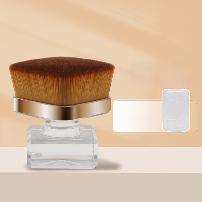 Anzini Hordozható alapozó és maszk ecset, puha szintetikus sörtékkel, műanyag nyél, dobozos csomagolás, 1 db