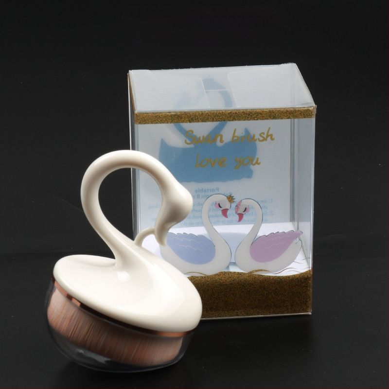 Anzini Hordozható alapozó és maszk ecset, puha szintetikus sörtékkel, műanyag nyél, dobozos csomagolás, 1 db