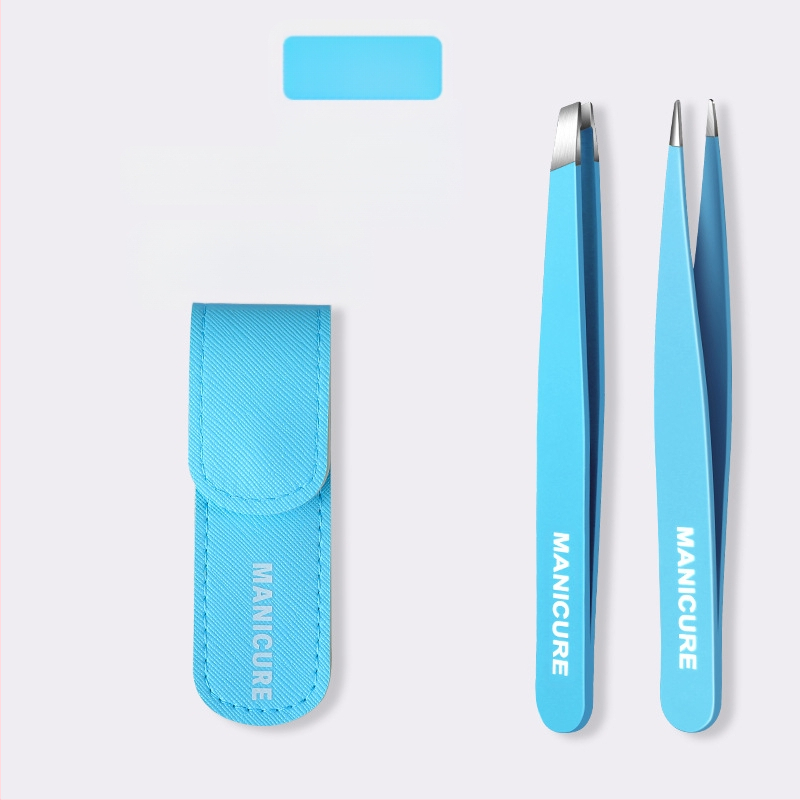 Uzacu klipsa – četrdaļīgs komplekts kastē, precīzas nerūsējošā tērauda pincetes, Little Genius