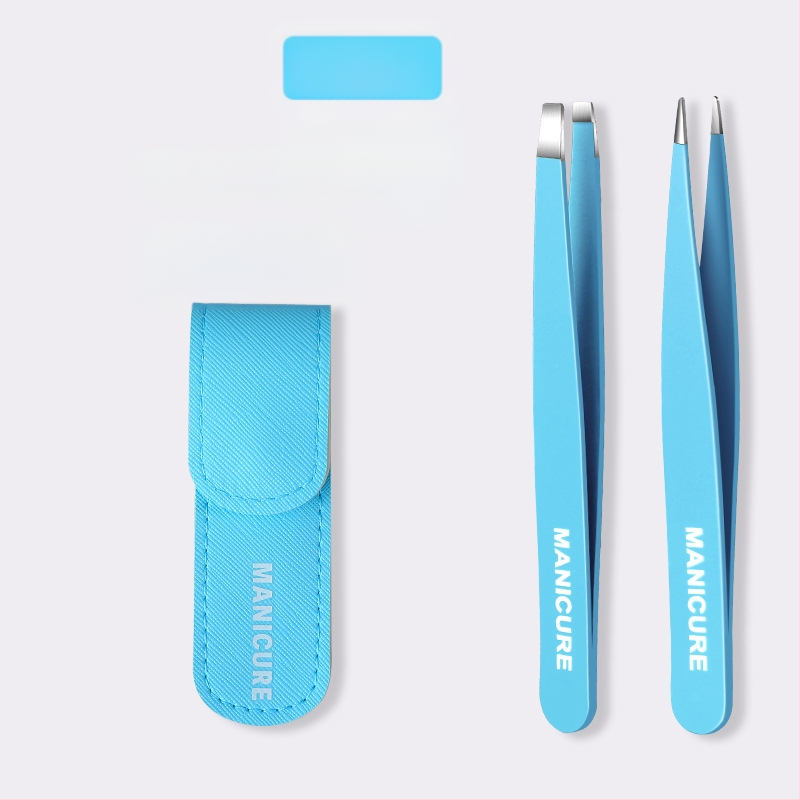 Uzacu klipsa – četrdaļīgs komplekts kastē, precīzas nerūsējošā tērauda pincetes, Little Genius