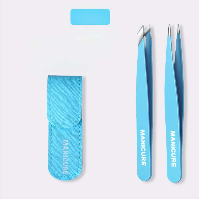 Uzacu klipsa – četrdaļīgs komplekts kastē, precīzas nerūsējošā tērauda pincetes, Little Genius