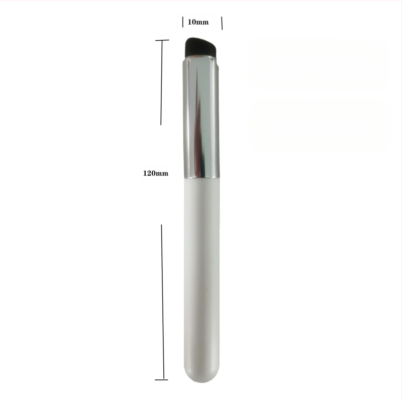 Korektora un lūpu otu ar mīkstu apaļu galvu, koka rokturis, kopējais garums 10 cm, matu garums 1 cm, portatīva