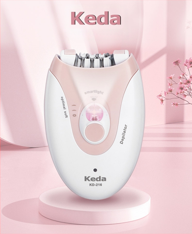 Elektrinis plaukų šalinimo prietaisas moterims, modelis 216, plaukų šalinimas visam kūnui, USB maitinimas, šaltas šviesos efektas, ABS korpusas