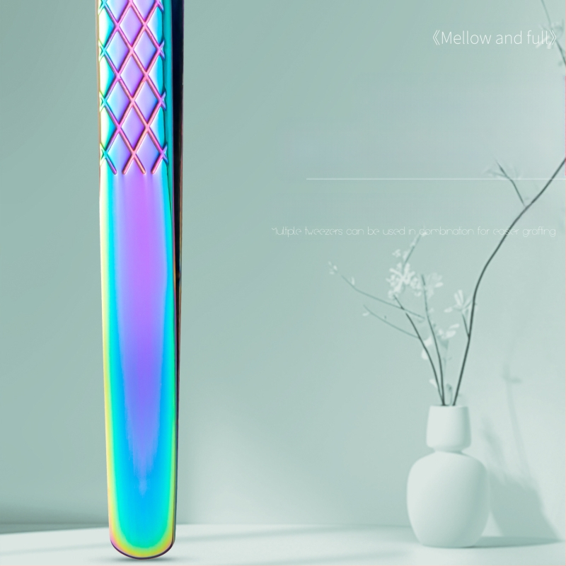 Set profesional de pensete pentru gene false – precizie înaltă, oțel inoxidabil, model diamant, marca Yihong