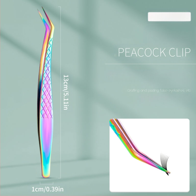 Set profesional de pensete pentru gene false – precizie înaltă, oțel inoxidabil, model diamant, marca Yihong