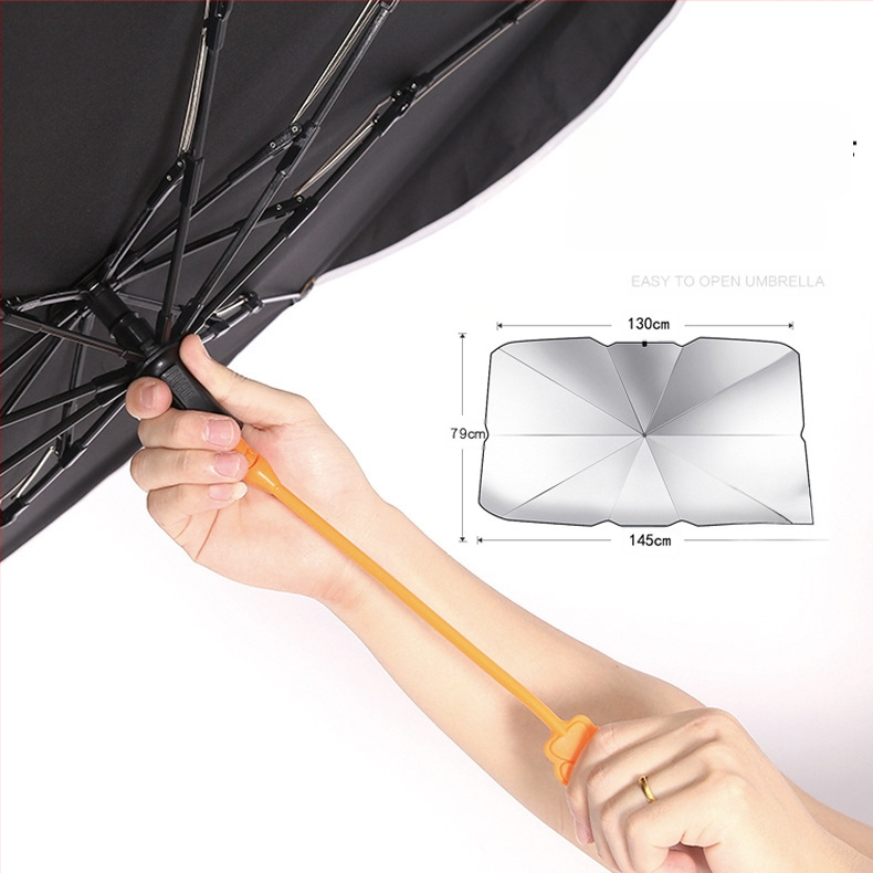 Automobilio saulės skydelis priekinio stiklo užuolaida - universalus tinkamumas, aliuminio plėvelė, teleskopinis montavimas, logotipo spauda įmanoma