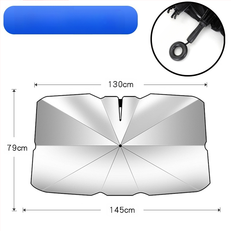 Automobilio saulės skydelis priekinio stiklo užuolaida - universalus tinkamumas, aliuminio plėvelė, teleskopinis montavimas, logotipo spauda įmanoma