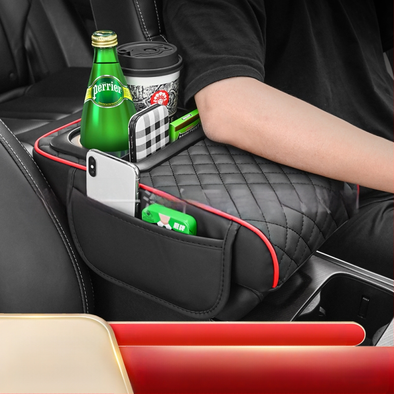 Universal εξάρτημα αυτοκινήτου με κεντρικό αγκώνα, θήκη για ποτήρι και θήκη αποθήκευσης — ABS υλικό; μάρκα Eleven; προσαρμοστικό