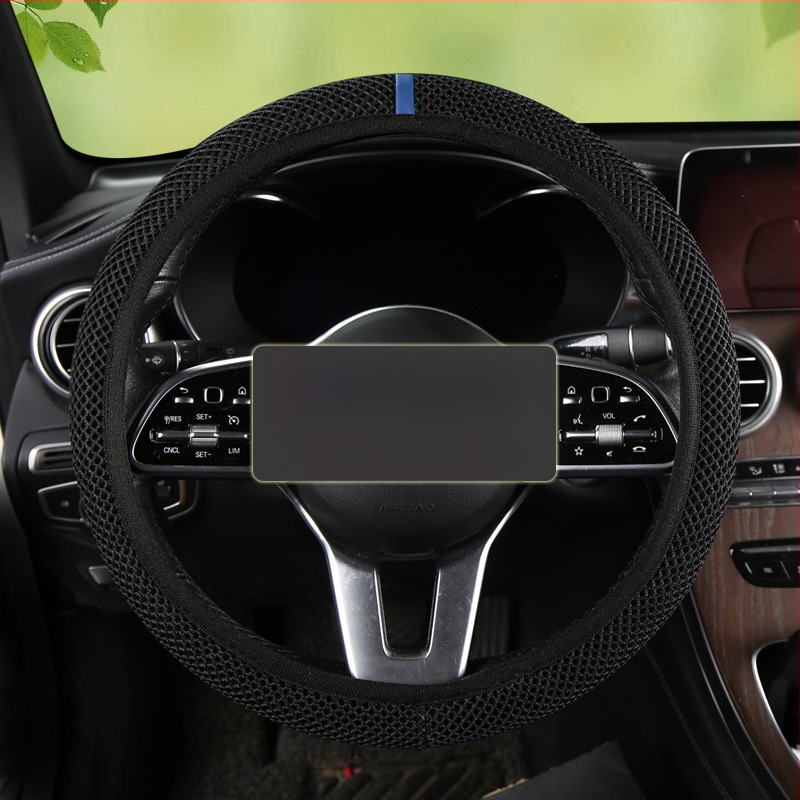 Κάλυμμα τιμονιού αυτοκινήτου, ice silk απορροφητικό ιδρώτα, διαπνέουσα δικτυωτή επιφάνεια, επιφάνεια από συνθετικές ίνες, καθολική εφαρμογή, θερινή χρήση