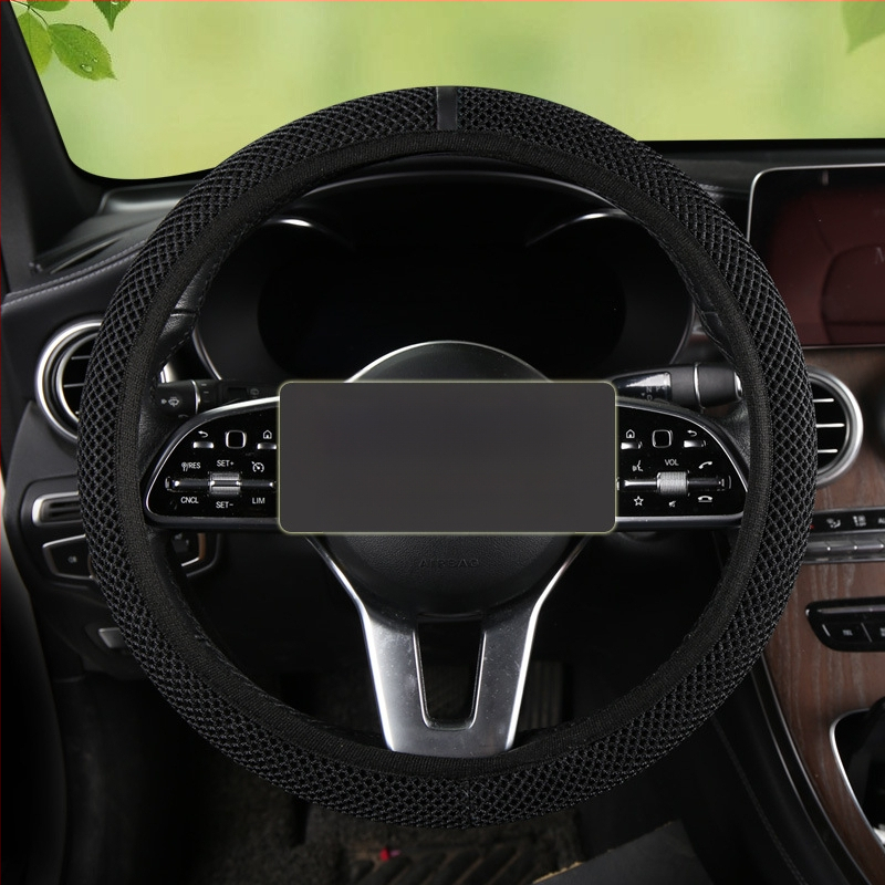 Κάλυμμα τιμονιού αυτοκινήτου, ice silk απορροφητικό ιδρώτα, διαπνέουσα δικτυωτή επιφάνεια, επιφάνεια από συνθετικές ίνες, καθολική εφαρμογή, θερινή χρήση