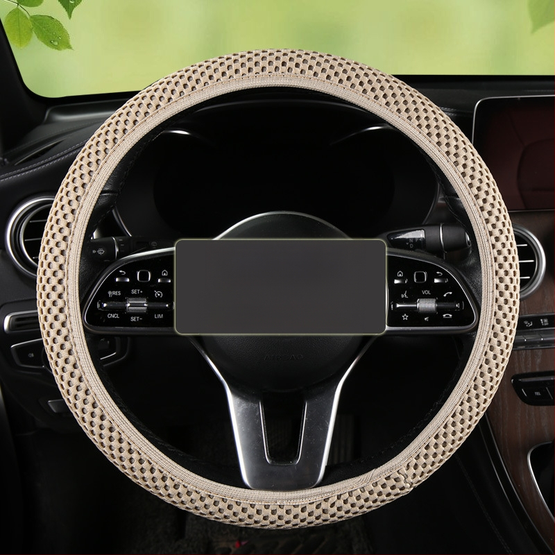 Κάλυμμα τιμονιού αυτοκινήτου, ice silk απορροφητικό ιδρώτα, διαπνέουσα δικτυωτή επιφάνεια, επιφάνεια από συνθετικές ίνες, καθολική εφαρμογή, θερινή χρήση