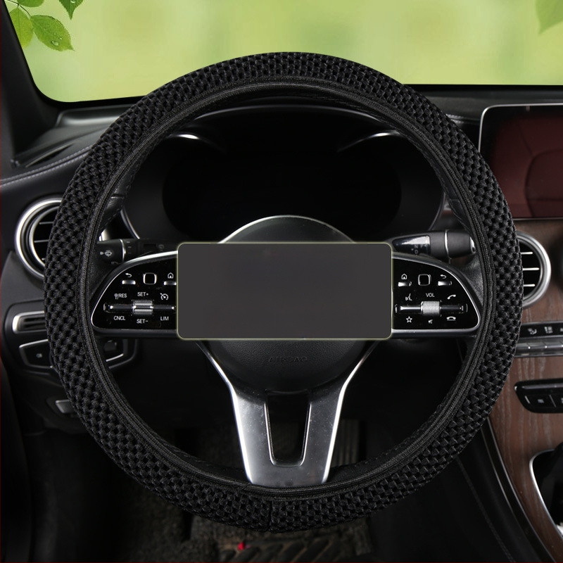 Κάλυμμα τιμονιού αυτοκινήτου, ice silk απορροφητικό ιδρώτα, διαπνέουσα δικτυωτή επιφάνεια, επιφάνεια από συνθετικές ίνες, καθολική εφαρμογή, θερινή χρήση