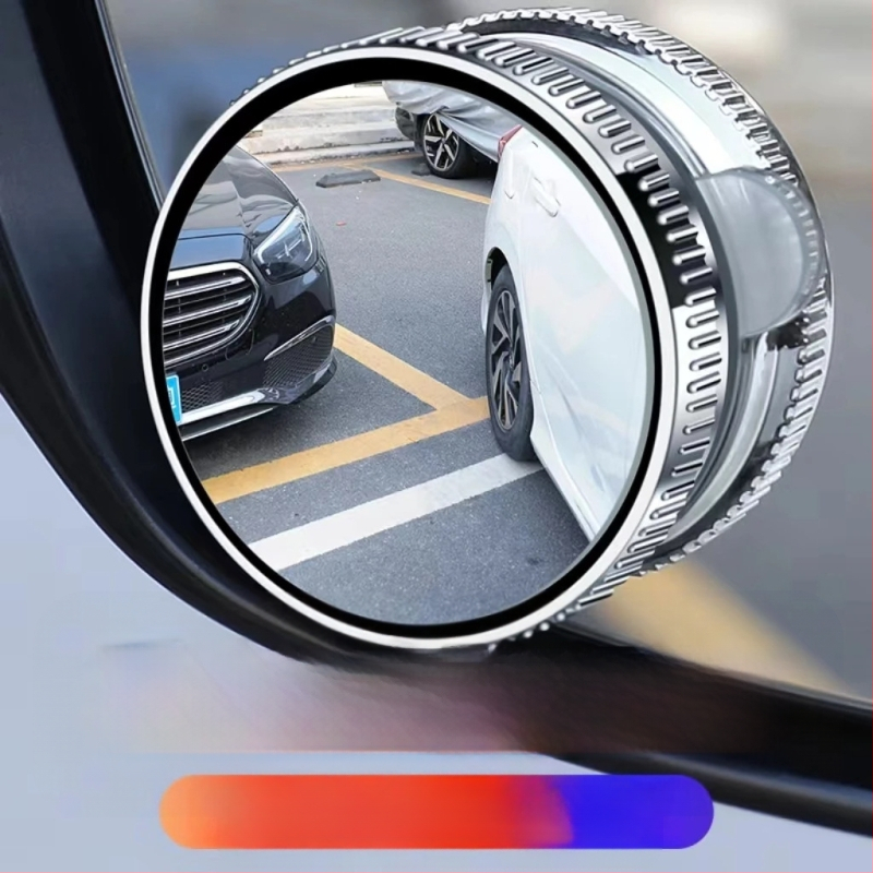 Огледало за задно виждане, кръгло, метален корпус, плоско огледало, регулиране на 180°, универсална съвместимост