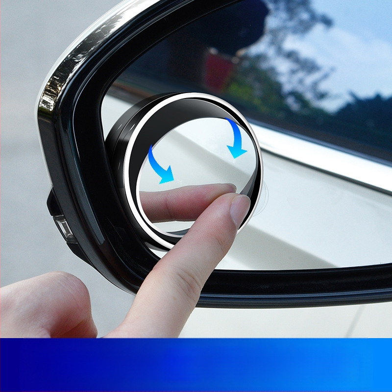 Огледало за задно виждане, кръгло, метален корпус, плоско огледало, регулиране на 180°, универсална съвместимост