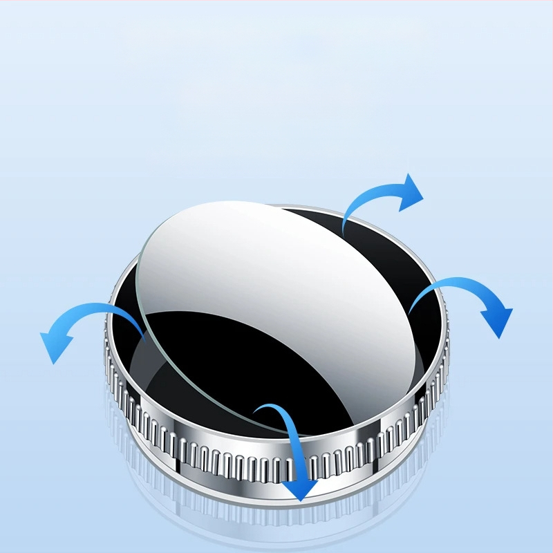 Огледало за задно виждане, кръгло, метален корпус, плоско огледало, регулиране на 180°, универсална съвместимост