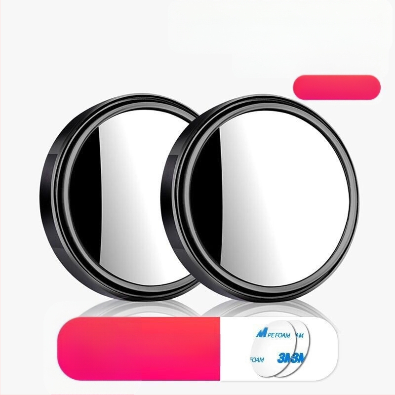 Огледало за задно виждане, кръгло, метален корпус, плоско огледало, регулиране на 180°, универсална съвместимост