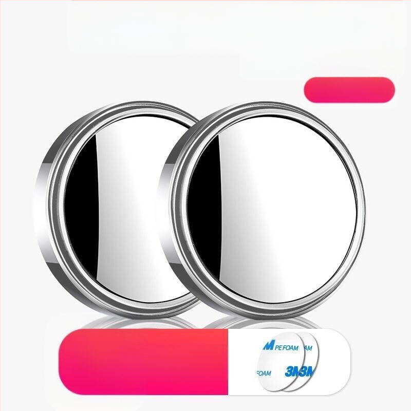 Огледало за задно виждане, кръгло, метален корпус, плоско огледало, регулиране на 180°, универсална съвместимост