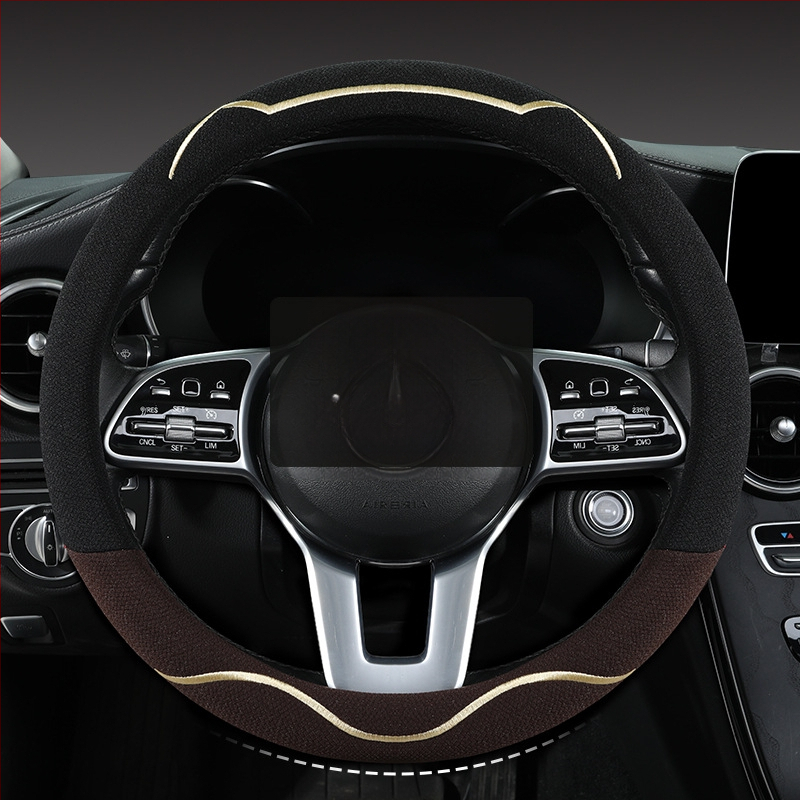 Κάλυμμα τιμονιού αυτοκινήτου, διαπνέον Ice Silk, χαριτωμένο σχέδιο με αυτιά γάτας, καθολική εγκατάσταση, για τέσσερις εποχές (Μάρκα: Riding Horse; Στυλ: Cute; Υλικό: Ice Silk; Εγκατάσταση: Καθολική)