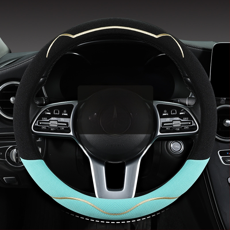 Κάλυμμα τιμονιού αυτοκινήτου, διαπνέον Ice Silk, χαριτωμένο σχέδιο με αυτιά γάτας, καθολική εγκατάσταση, για τέσσερις εποχές (Μάρκα: Riding Horse; Στυλ: Cute; Υλικό: Ice Silk; Εγκατάσταση: Καθολική)