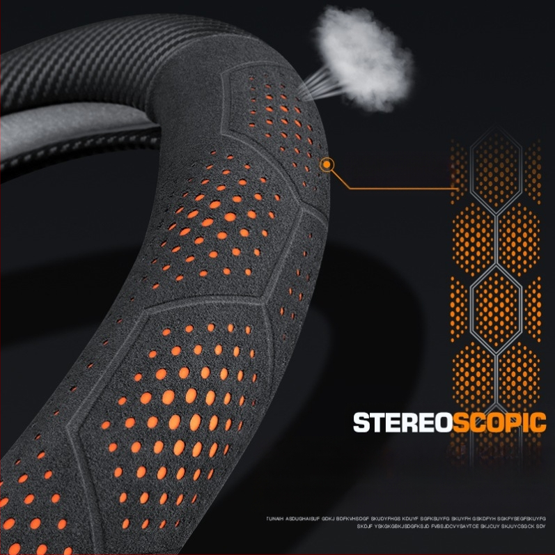 Κάλυμμα τιμονιού από σουέντ - universal για όλες τις εποχές, αρχικό στυλ, μάρκα Sulemei, εγκατάσταση ειδικά σχεδιασμένη για αυτοκίνητα.