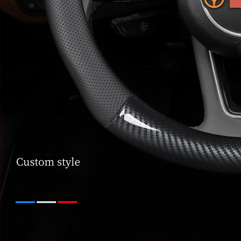 Κάλυμμα τιμονιού από γνήσιο δέρμα, αθλητικό στυλ, καθολική εφαρμογή τεσσάρων εποχών, εγκατάσταση ειδικού αυτοκινήτου